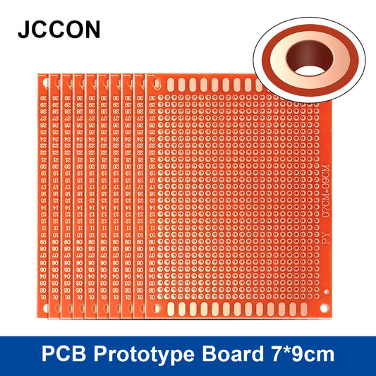 PCB prototype board 7x9cm universal DIY matrix single-row continuous hole soldering plate