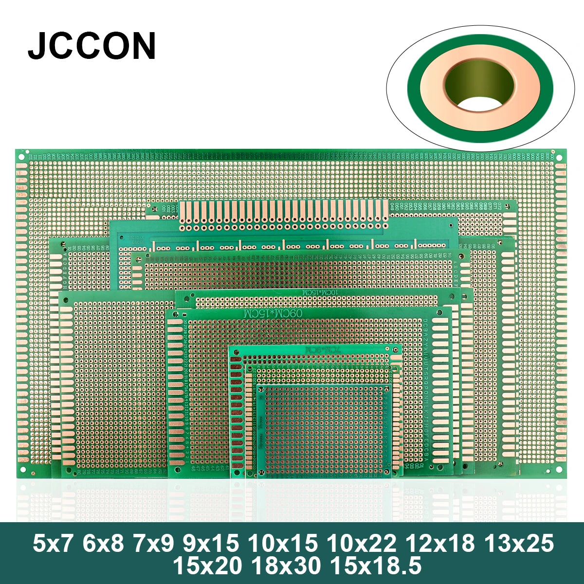 PCB prototype board set 5x7, 6x8, 7x9, 9x15, 10x15, 10x22, 12x18cm universal DIY single-hole soldering plates