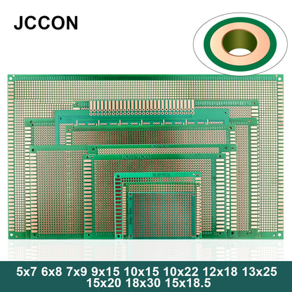 PCB prototype board set 5x7, 6x8, 7x9, 9x15, 10x15, 10x22, 12x18cm universal DIY single-hole soldering plates