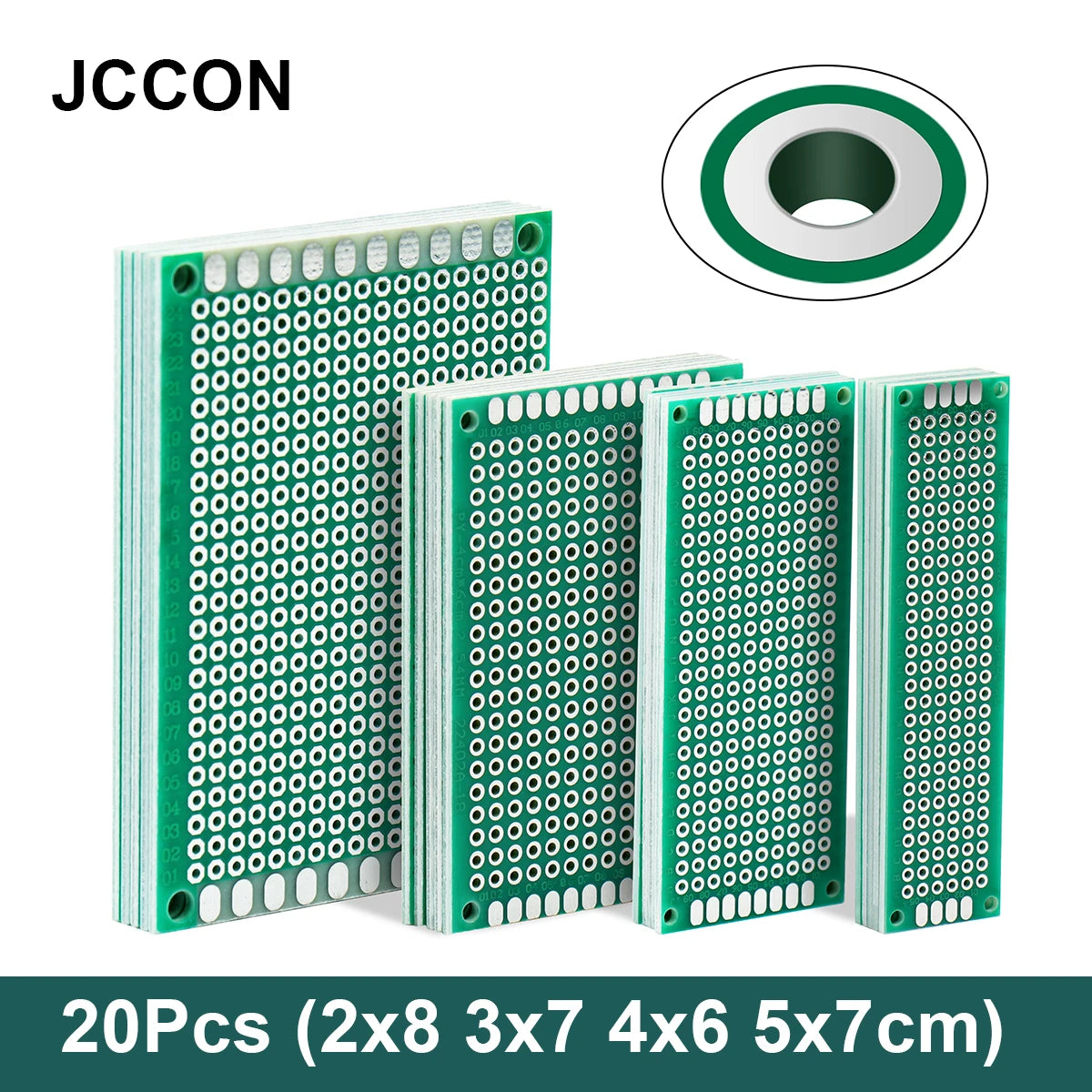 PCB prototype stripboard Veroboard set 2x8, 3x7, 4x6, 5x7cm universal DIY soldering boards