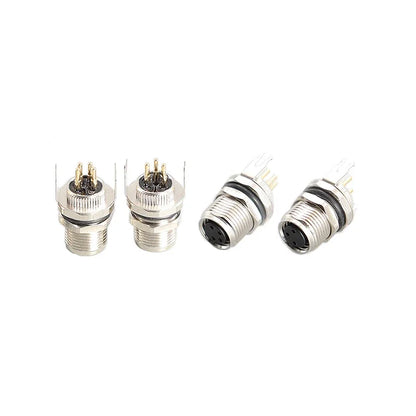 M8 aviation plug used for PCB sensor bonding with waterproof male and female socket, supporting 3–8 pins