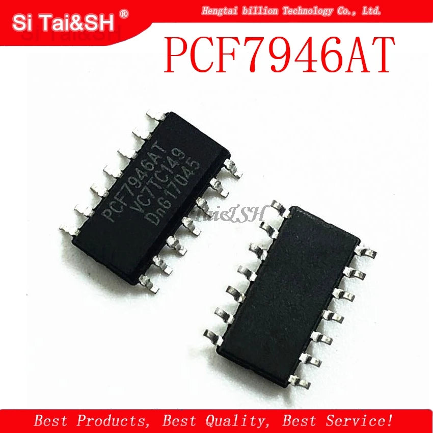 PCF7946AT SOP14 I²C RFID security IC, original PCF7946 series, suitable for electronics projects, RFID access control, and DIY applications
