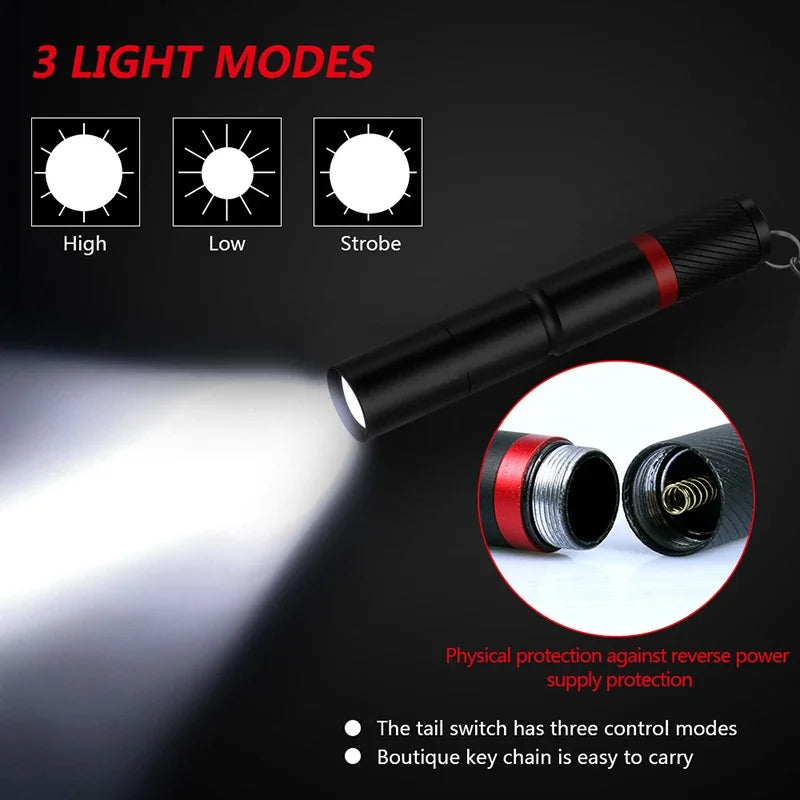 LED pen light keychain portable flashlight