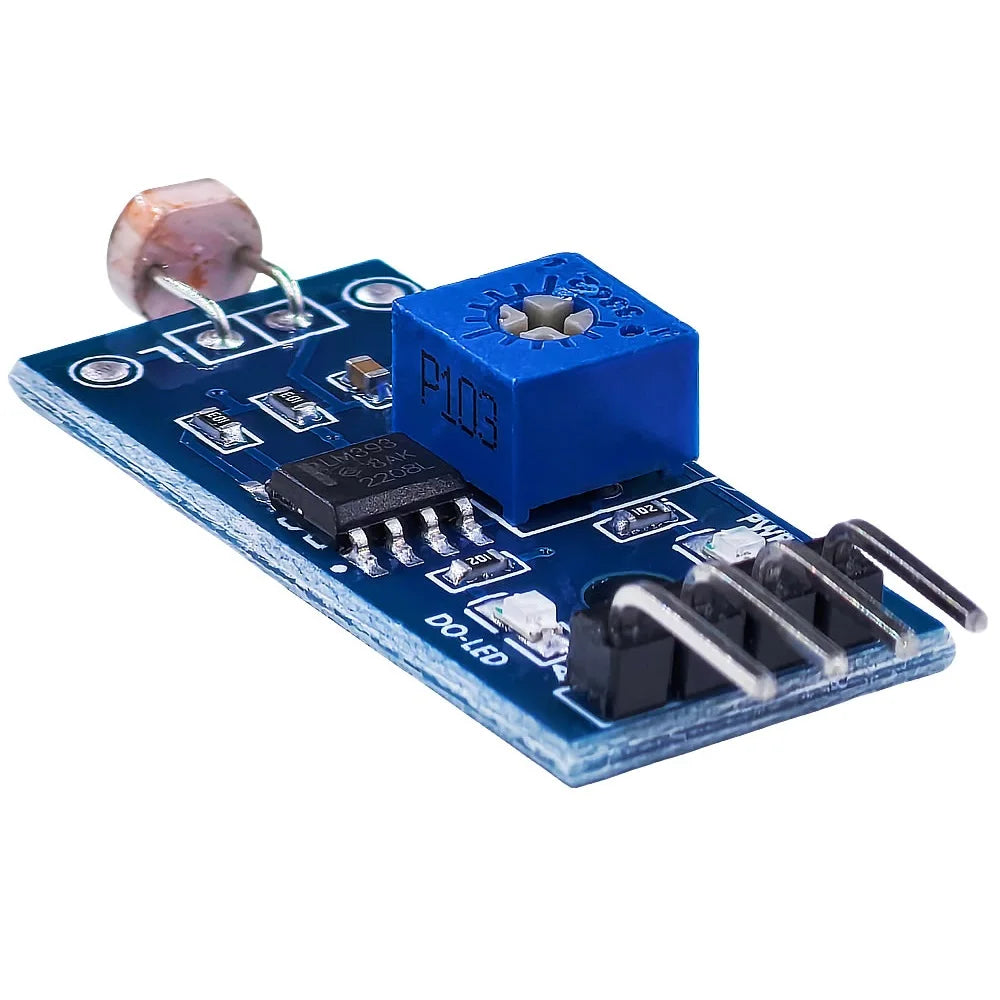 4-pin photosensitive sensor module with 3.3-5V input, photoresistor light detection module for Arduino DIY electronics projects