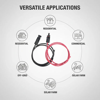 PV1-F solar extension cable used for connecting photovoltaic panels with waterproof DC connectors