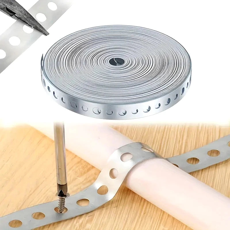 Galvanized steel tape roll used for pipe support and hoop sign board installation