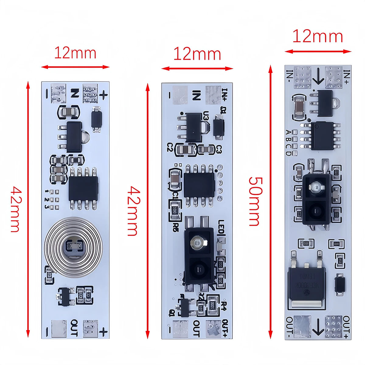 Short distance PIR motion and capacitive touch sensor module V2.0, 5V-24V input, 3A output, LED dimming and lamp control for DIY electronics