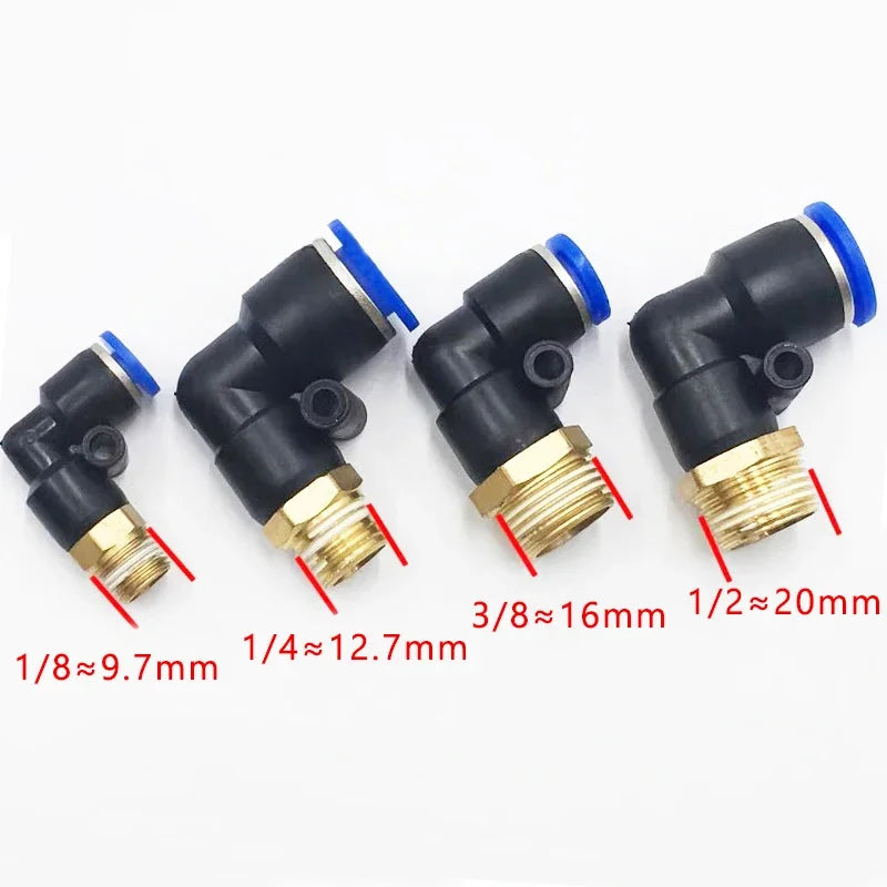 PL 4-12mm pneumatic elbow quick connector series for industrial air hose PL6/8/10