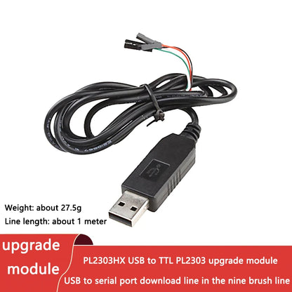 PL2303HX USB to TTL RS232 serial converter module cable, compatible with Arduino, Raspberry Pi, and microcontroller programming