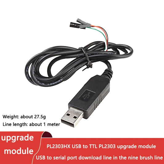 PL2303HX USB to TTL RS232 serial converter module cable, compatible with Arduino, Raspberry Pi, and microcontroller programming