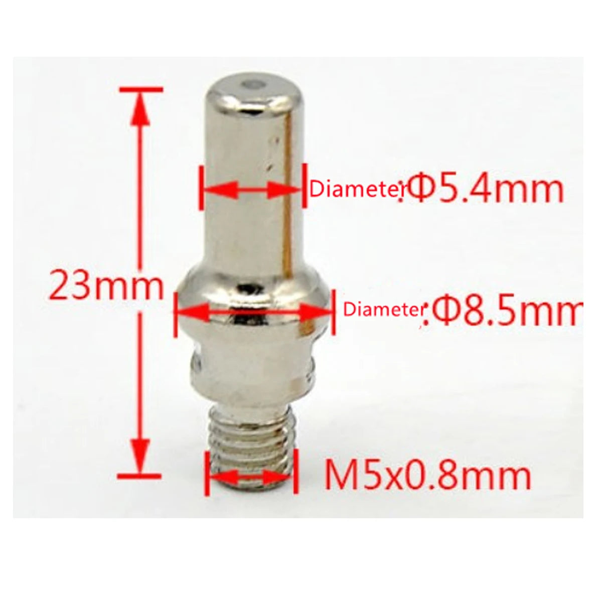 Close-up of plasma tips kit electrodes and nozzle, compatible with PT60 PT40 IPT-40 torches