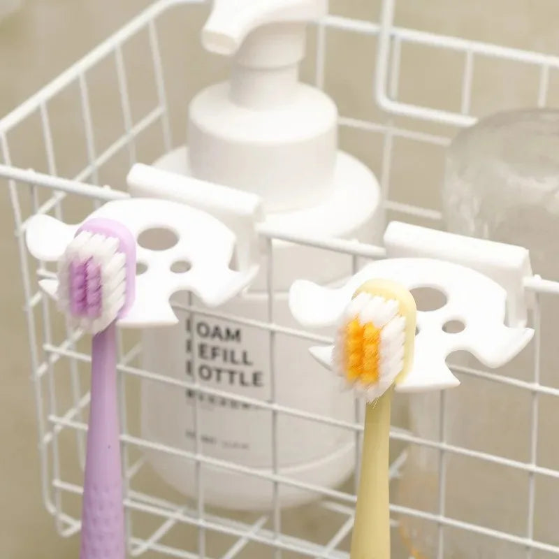 Set of plastic toothbrush holders with removable stand, travel organizer for toothbrush cup storage in bathroom