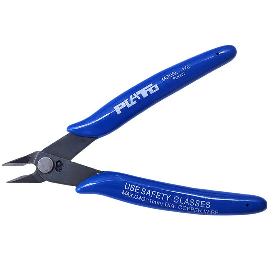 PLATO 170 diagonal oblique pliers, side cutting nippers and wire cutter, ideal for DIY electronics, 3D printer maintenance, and precision cutting projects