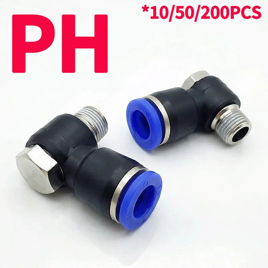 Pneumatic straight connector with BSPT thread, external hex air hose fitting 1/8, 1/4, 3/8, 1/2 inch for air compressor