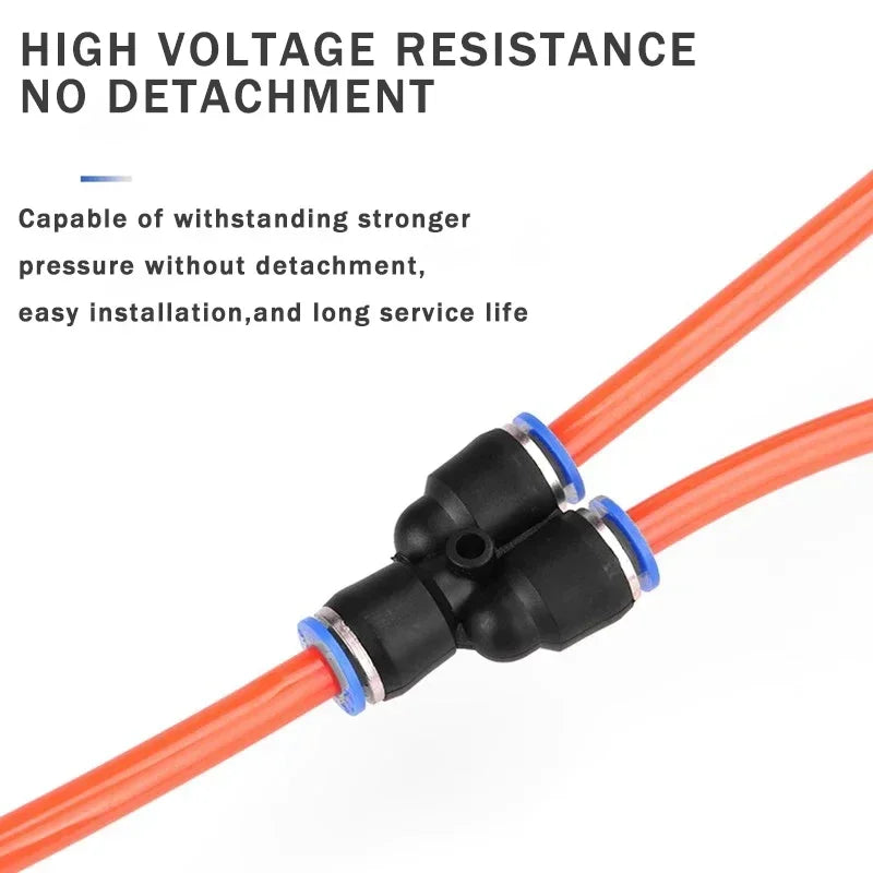 pneumatic push-to-connect fittings kit series y and w shaped connectors for nylon polyurethane tubing