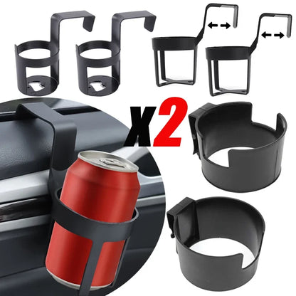 Portable car door cup holder bottle hanger storage bracket