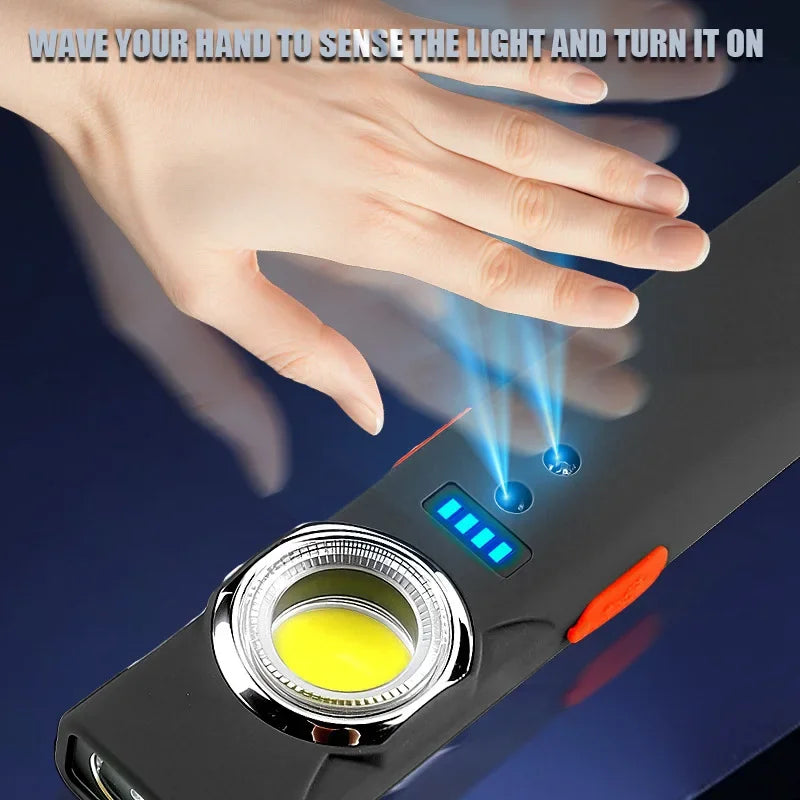 Portable LED flashlight with pen clip design