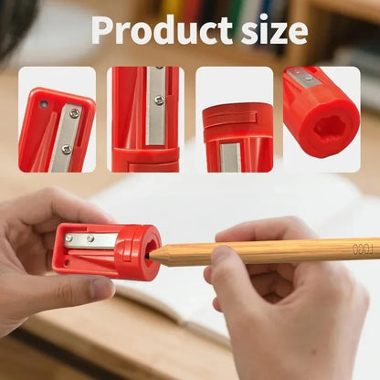 Set of portable manual woodworking pencil cutters, blue carpenter pencil sharpener, useful for homework, writing, and DIY projects