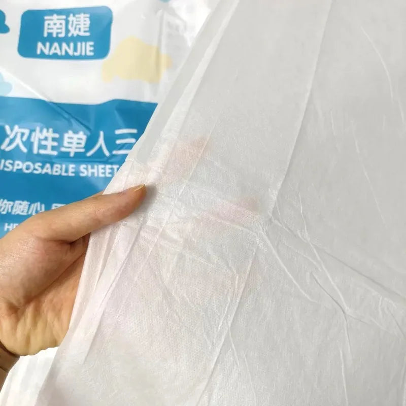 Portable disposable travel bedding set with waterproof anti-dirty design