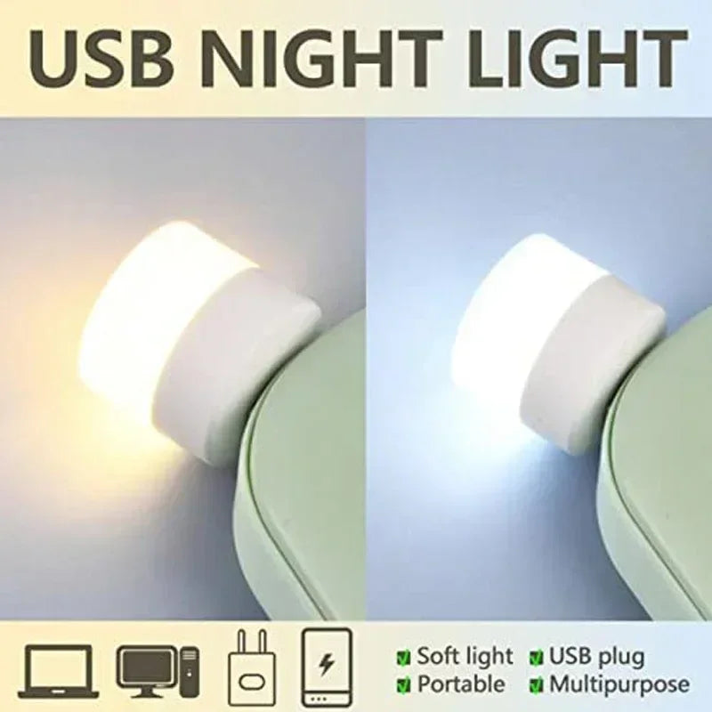 Portable USB night light LED lamp for eye protection and reading