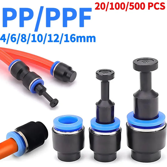 PP PPF nylon pneumatic blanking plug hose tube push fit connector for air line 4mm 6mm 8mm 10mm 12mm 16mm