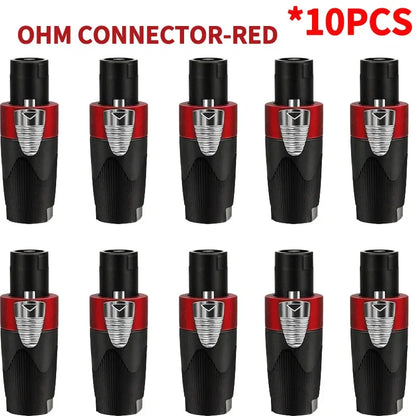 Professional NL4FC Speakon 4 pin audio connector with ohm head and solder-free terminal for clean sound