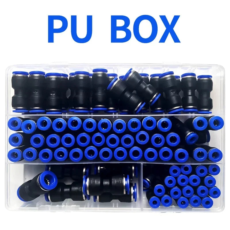 PU pneumatic fittings kit 23-100PCS air straight quick release connector for PU4 PU6 PU8 PU14 4/6/8/10MM