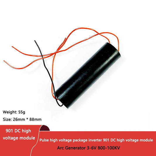 Pulse high voltage inverter DC module 3-6V 800-1000KV for DIY arc generator and high voltage experiments