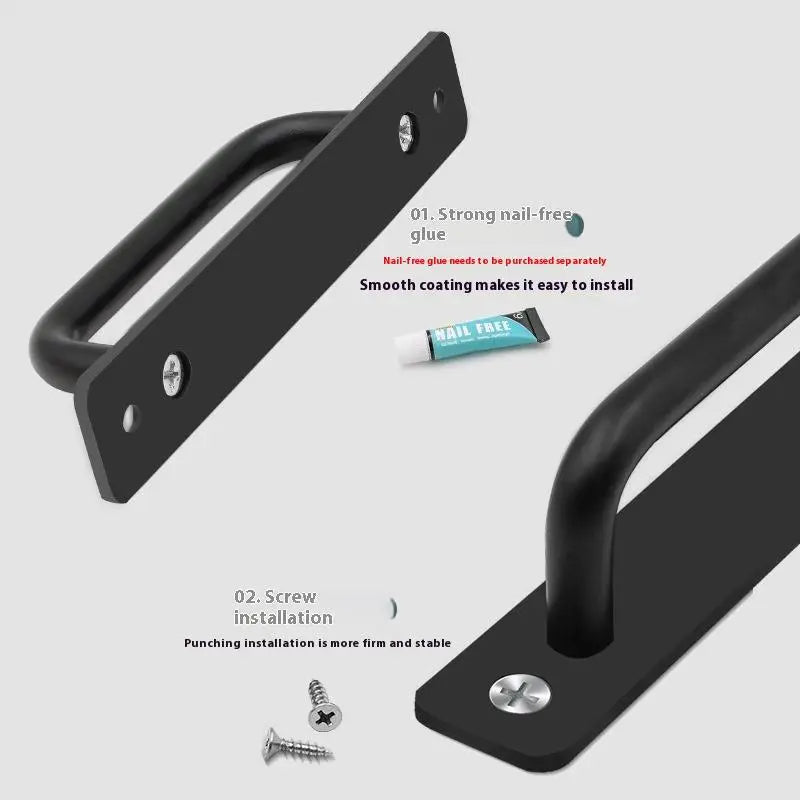 Punch-free aluminium alloy furniture handle close-up detail