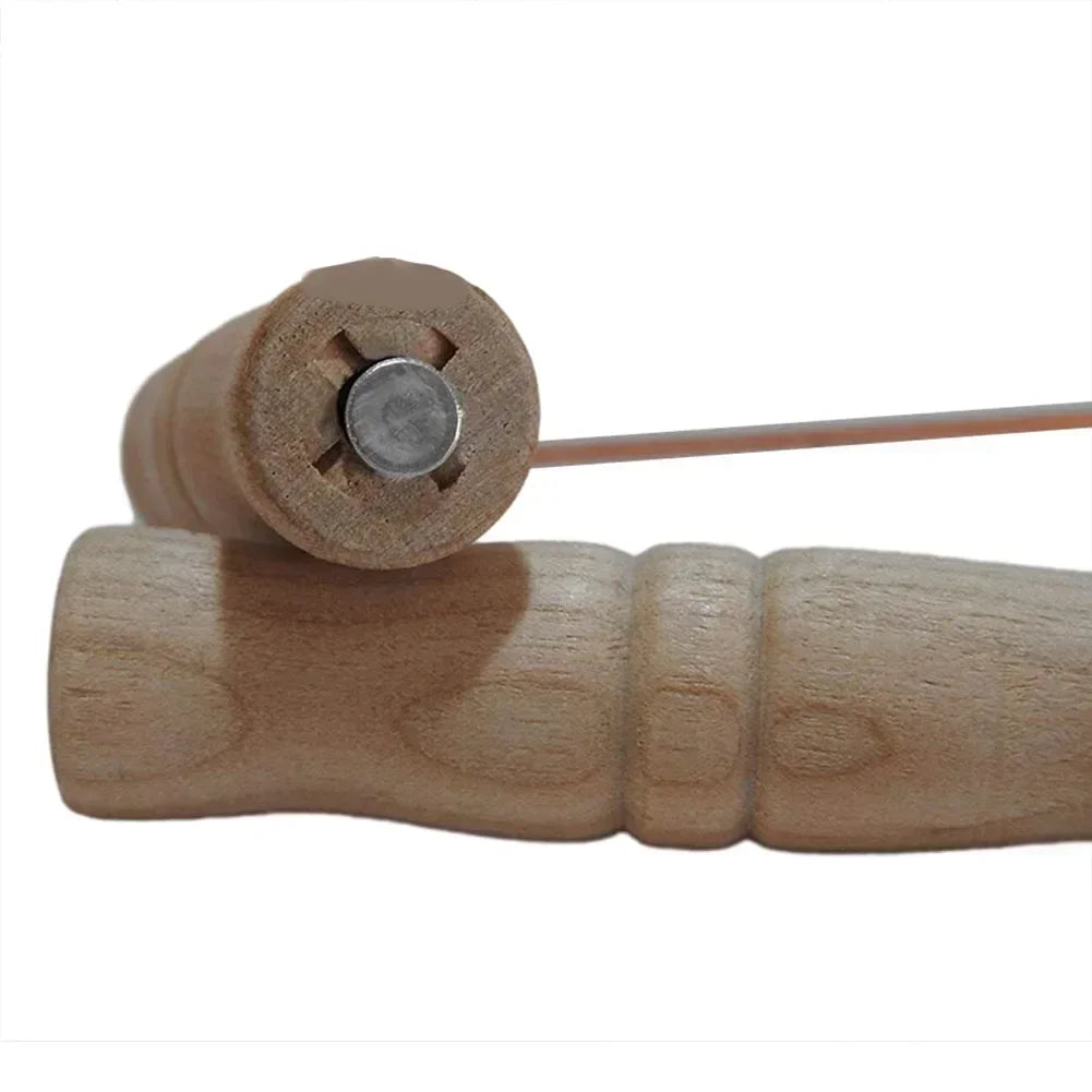 99.9% pure copper divination rod with wooden handles for water treasure and dowsing applications