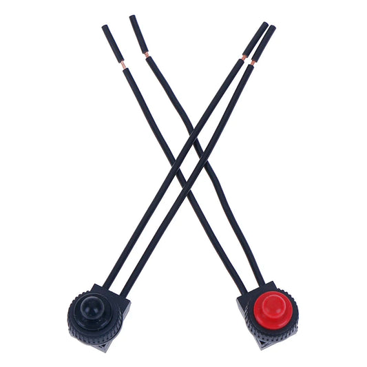 push button switch with 4 inch lead wire