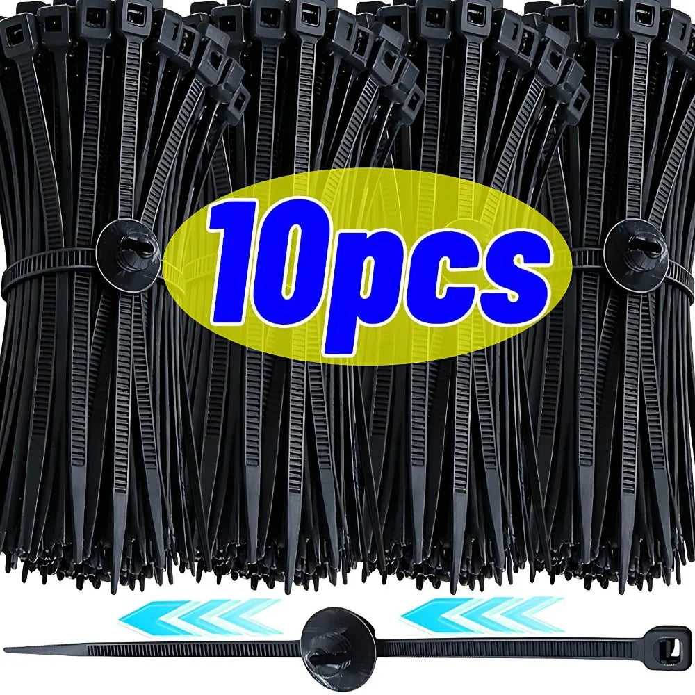 Vehicle wiring harness push mount cable tie