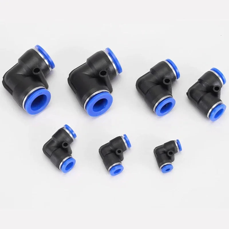 PV elbow pneumatic quick fitting series 4/6/8/10/12mm for heavy duty industrial use