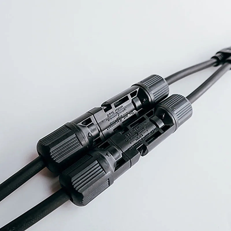 DC PV Y branch solar connector structure showing adapter design for 1 to 2/3/4 connections