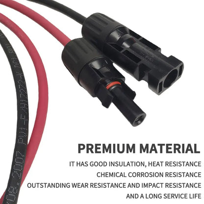 Structure of PV1-F solar extension cable 2.5mm² with waterproof DC connectors for photovoltaic system