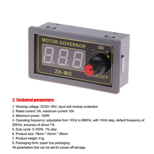 PWM motor controller ZK-MG digital display