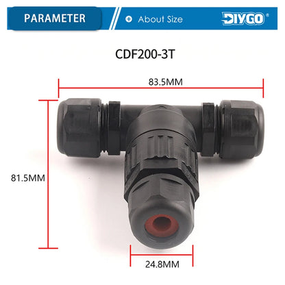 IP68 waterproof connector with quick screw connect for DIY electric junction box