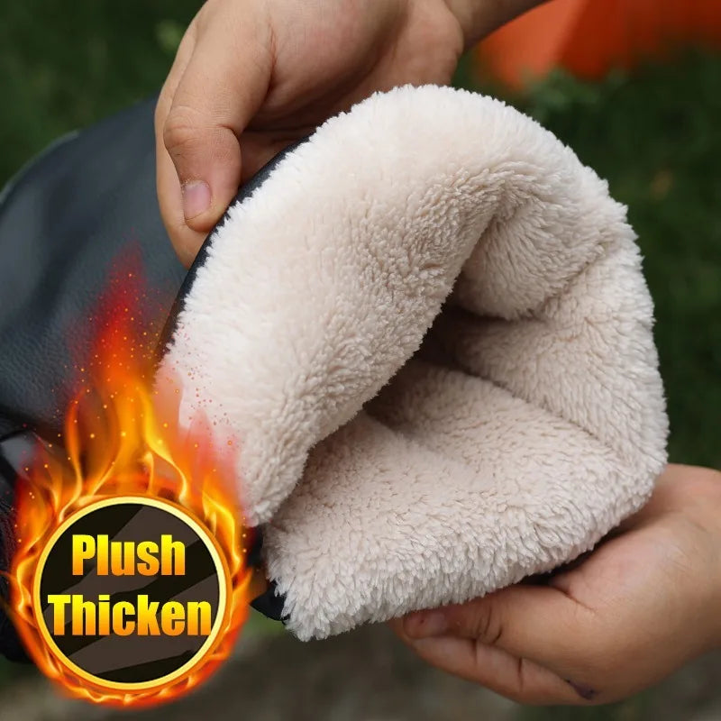 Rainproof motorcycle handlebar muffs for cold weather and winter riding