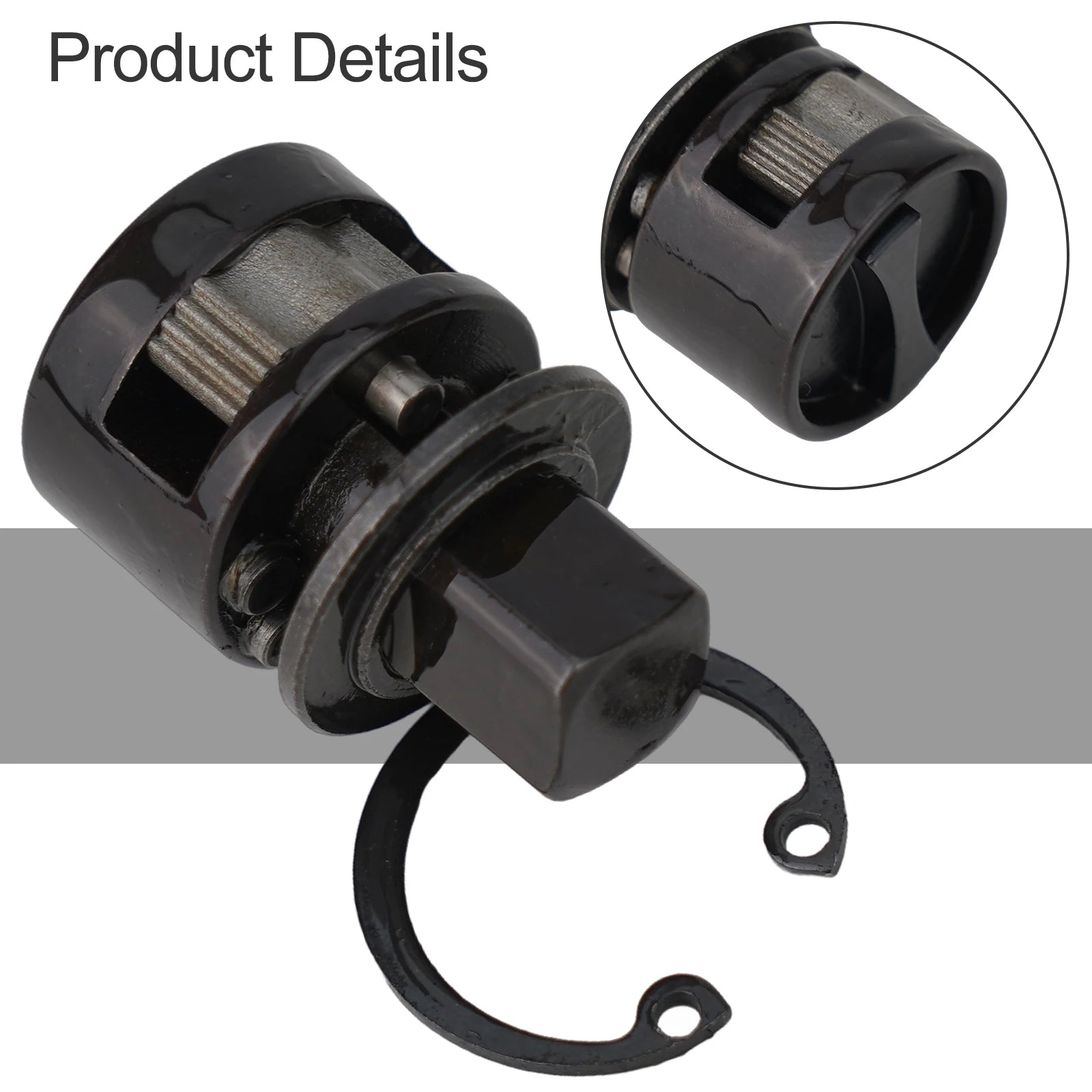 Close-up of 3/8" anvil repair cordless ratchet wrench kit, durable power tool parts