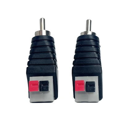 RCA female to terminal block adapter solderless audio video connector