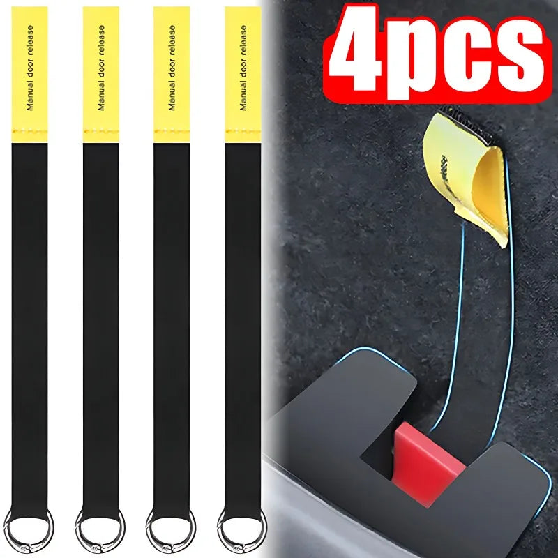 Rear door emergency safety pull rope handle for Tesla Model Y emergency access