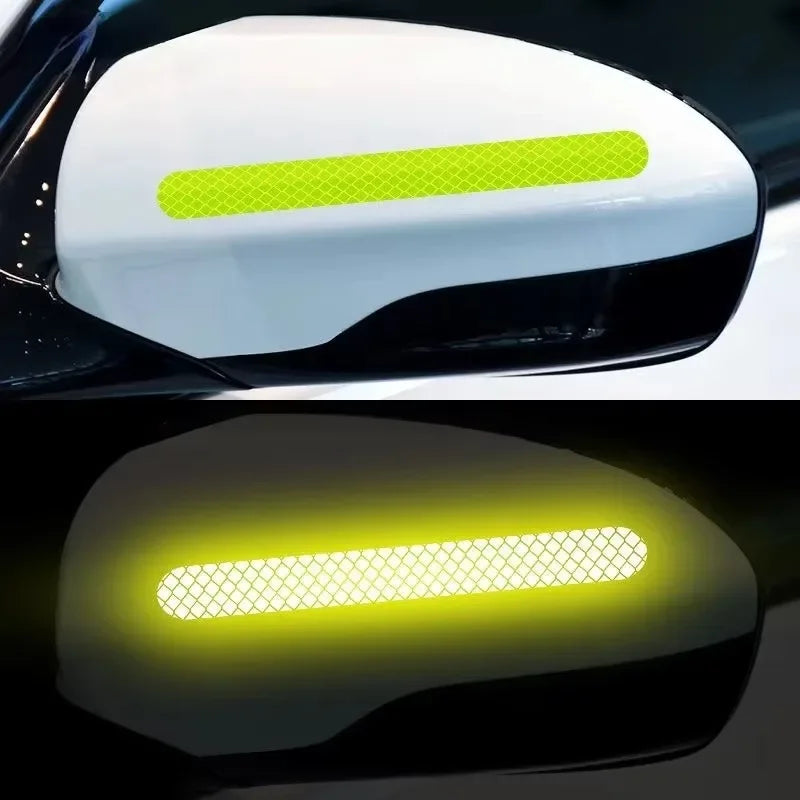 Reflective sticker for car rearview mirror
