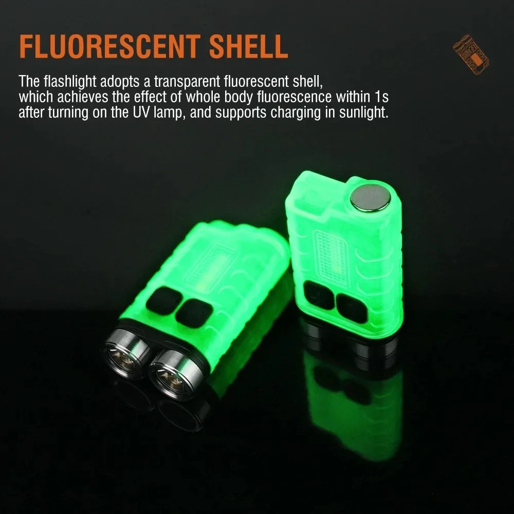 Rechargeable EDC pocket flashlight with magnet
