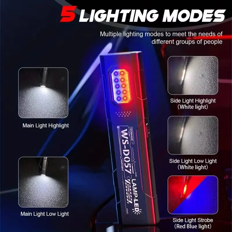 Rechargeable magnetic work light for repair use