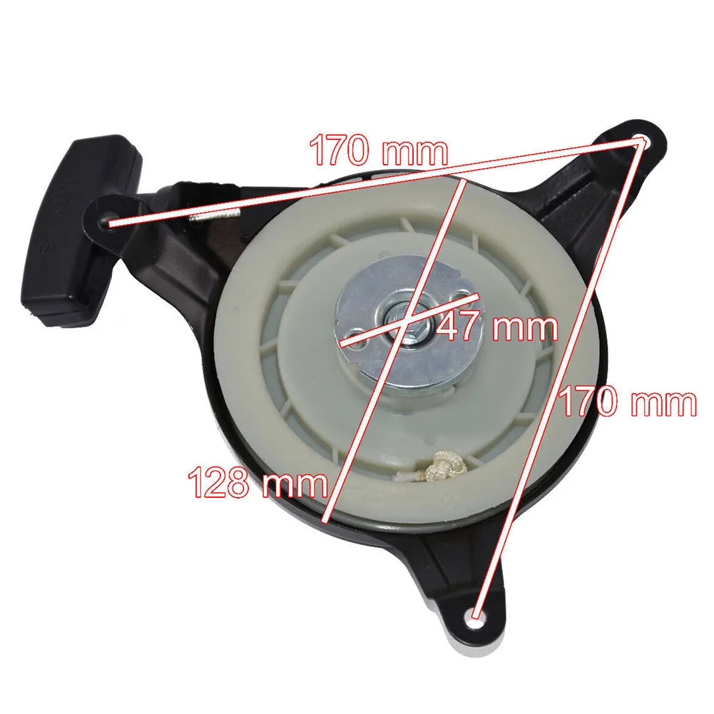 Recoil starter for lawnmowers compatible with 1P61 1P65 1P70 5P65 5P70 engines, garden tool replacement part