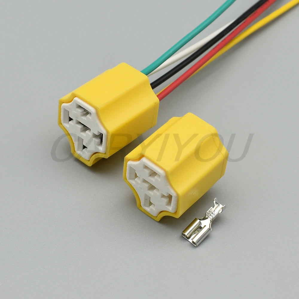 Relay base 5 pin connector plug with cables DJJ7051B-6.3-21 for car electrical systems