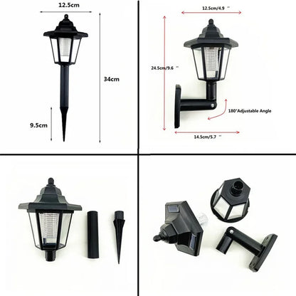 Retro-style solar LED landscape lamp, waterproof, ideal for garden, street, and outdoor decoration