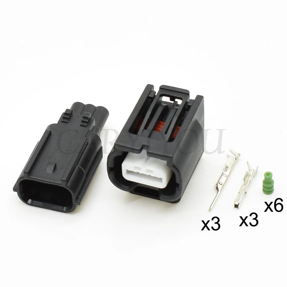 3-Pin car reversing light connector 7283-2147-30 installed in Infiniti AC assembly showing proper sensor socket connection