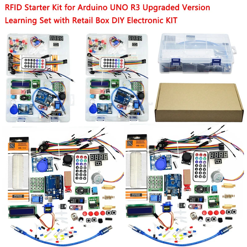 RFID starter kit for Arduino UNO R3, includes DIY electronics modules, suitable for learning RFID technology, DIY projects, and electronics experiments