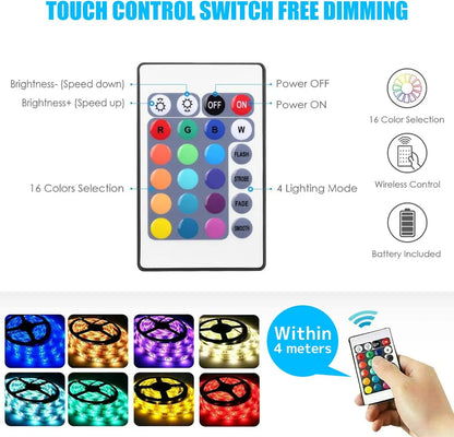 2835 RGB LED flexible strip light with remote